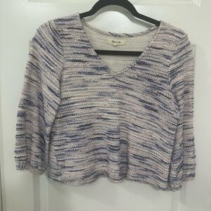 Madewell 3/4 sleeve cropped top, XS